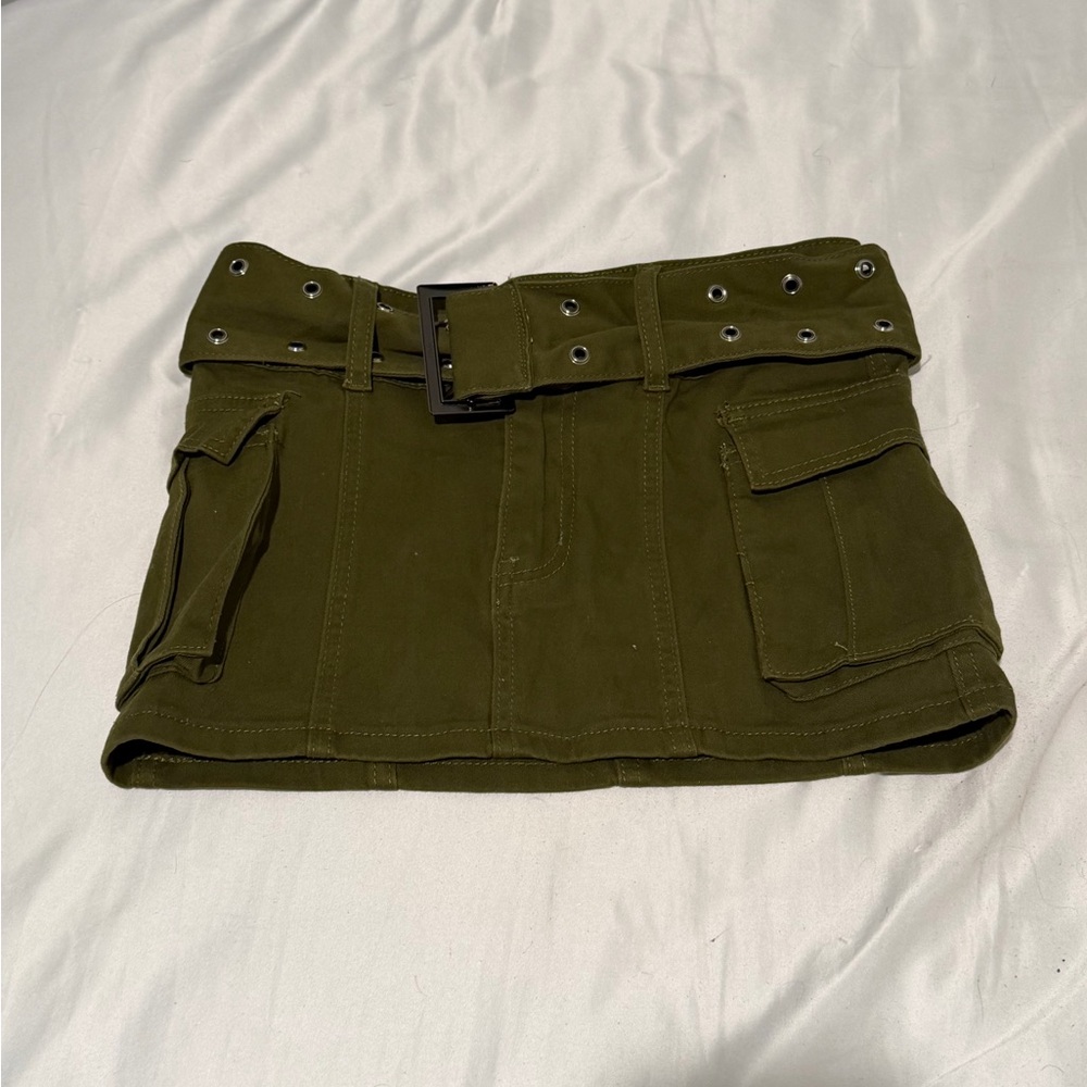 Edikted Cargo Mini Skirt with Belt